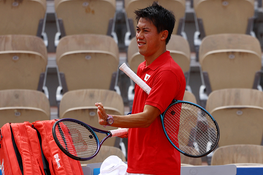 パリ五輪男子テニス日本代表の錦織圭【写真：ロイター】