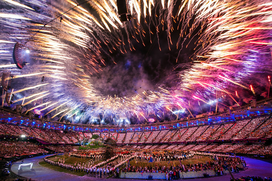 2012年のロンドン五輪開会式の様子【写真：Getty Images】