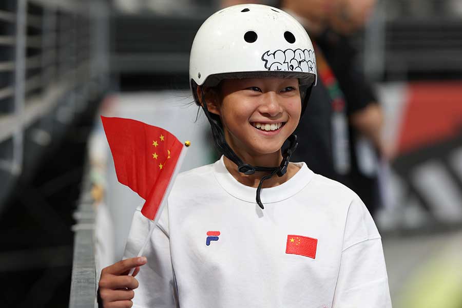 スケートボード女子中国代表の鄭好好【写真：Getty Images】