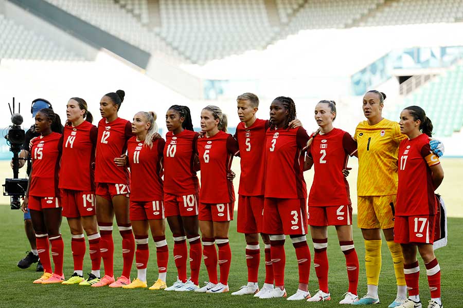 女子サッカーカナダ代表【写真：ロイター】