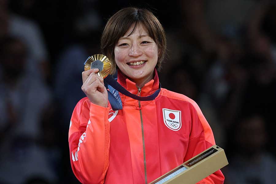 柔道女子48キロ級で金メダルを獲得した角田夏実【写真：ロイター】