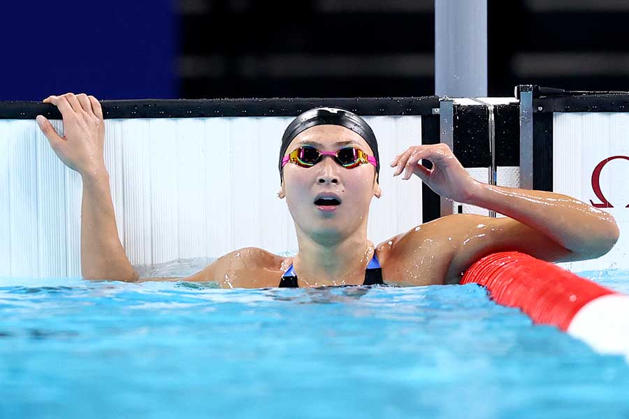 競泳女子100メートルバタフライに出場し、決勝進出を逃した池江璃花子【写真：Getty Images】