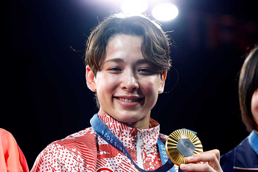 柔道女子57キロ級で金メダルを獲得したカナダ代表の出口クリスタ【写真：ロイター】