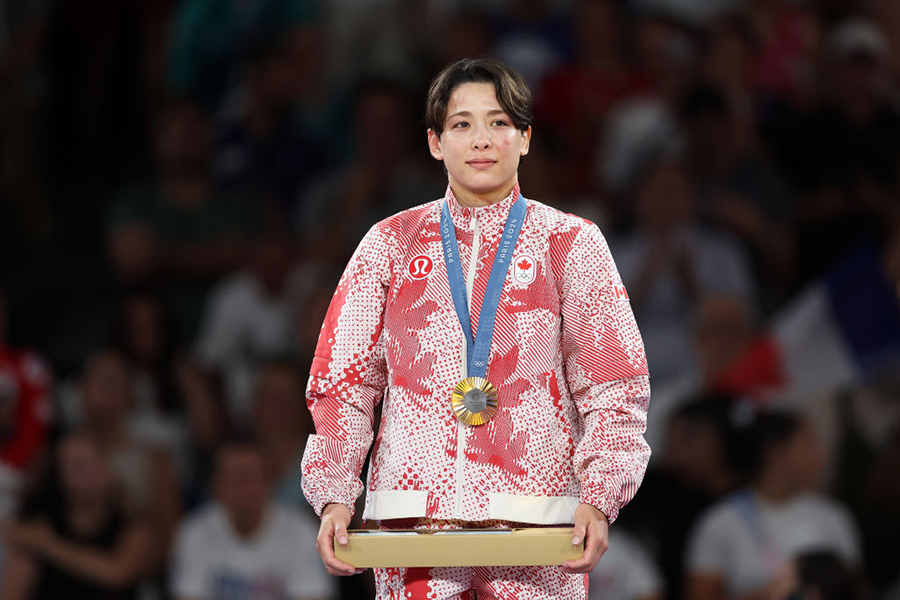 柔道女子57キロ級で金メダルを獲得した出口クリスタ【写真：Getty Images】