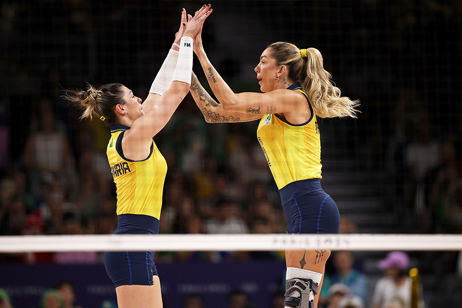 日本と対戦した女子バレーボールブラジル代表【写真：Getty Images】