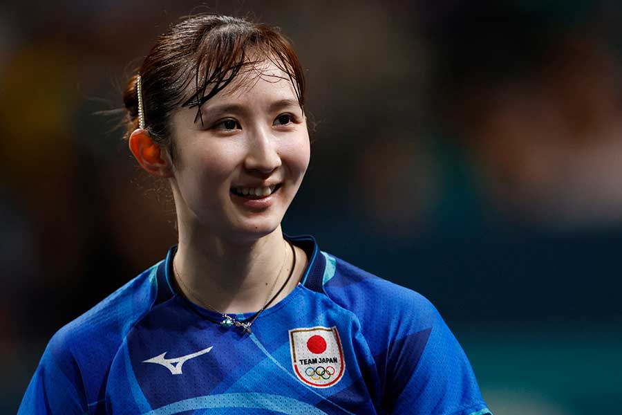 卓球女子シングルス準々決勝に出場した早田ひな【写真：ロイター】