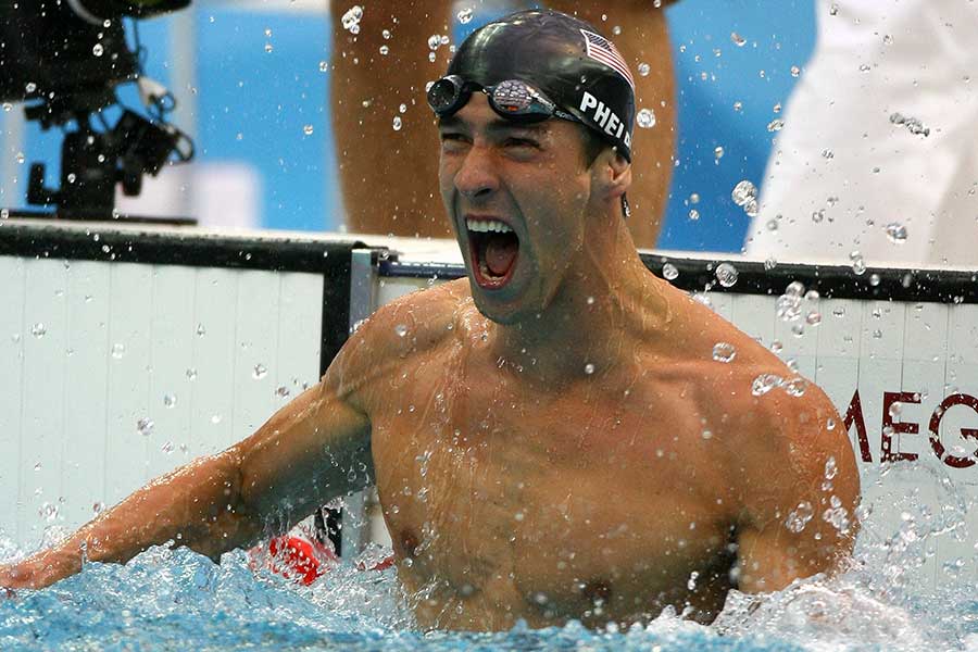 五輪で28個のメダルを獲得したマイケル・フェルプス【写真：Getty Images】