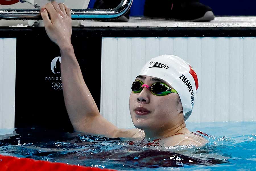 女子200メートルバタフライで銅メダルを獲得した張雨霏【写真：ロイター】