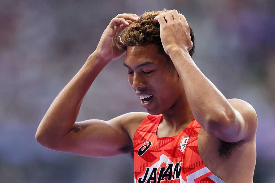 陸上男子100メートル準決勝で組4着だったサニブラウン・ハキーム【写真：Getty Images】