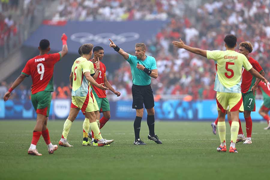 パリ五輪サッカー準決勝スペインーモロッコ戦【写真：ロイター】