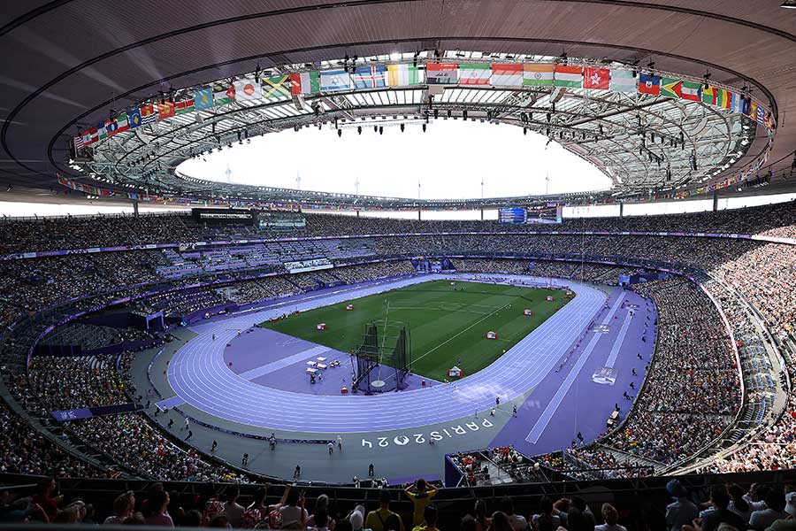 パリ五輪の陸上トラックで珍レースが開催された【写真：Getty Images】