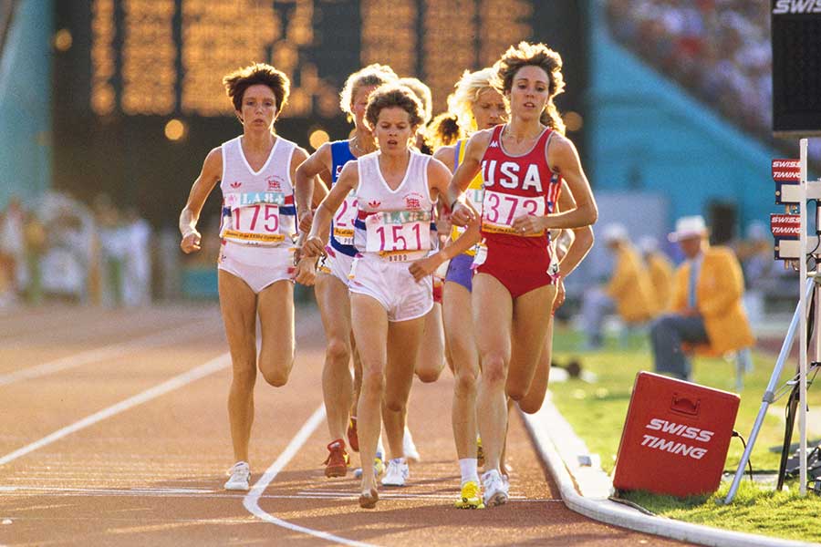 1984年ロサンゼルス大会、陸上女子3000メートル【写真：Getty Images】