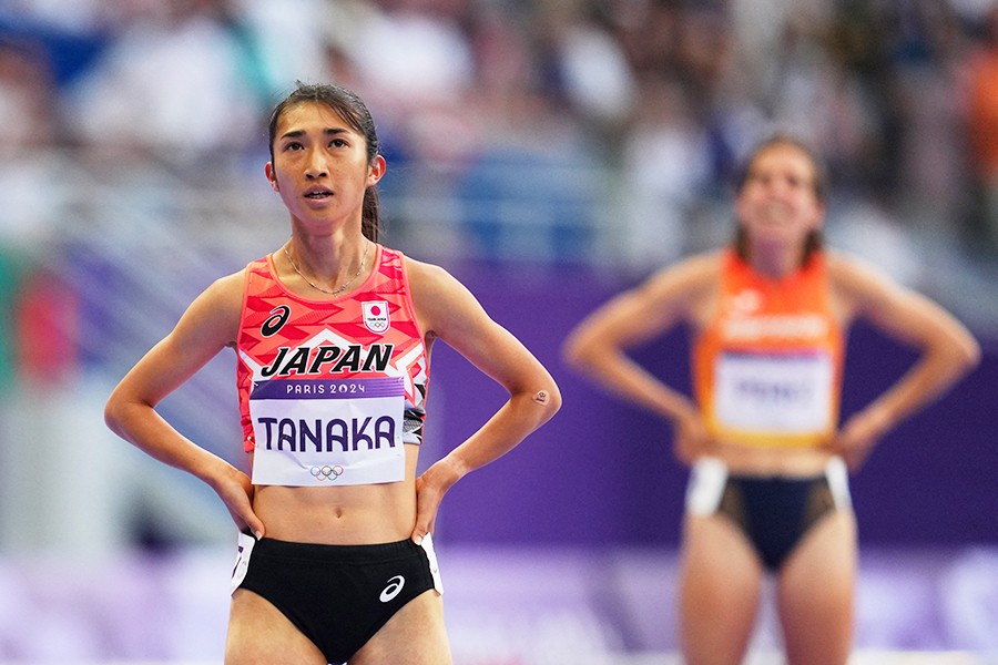 陸上女子1500メートル準決勝、11着でフィニッシュした田中希実【写真：ロイター】