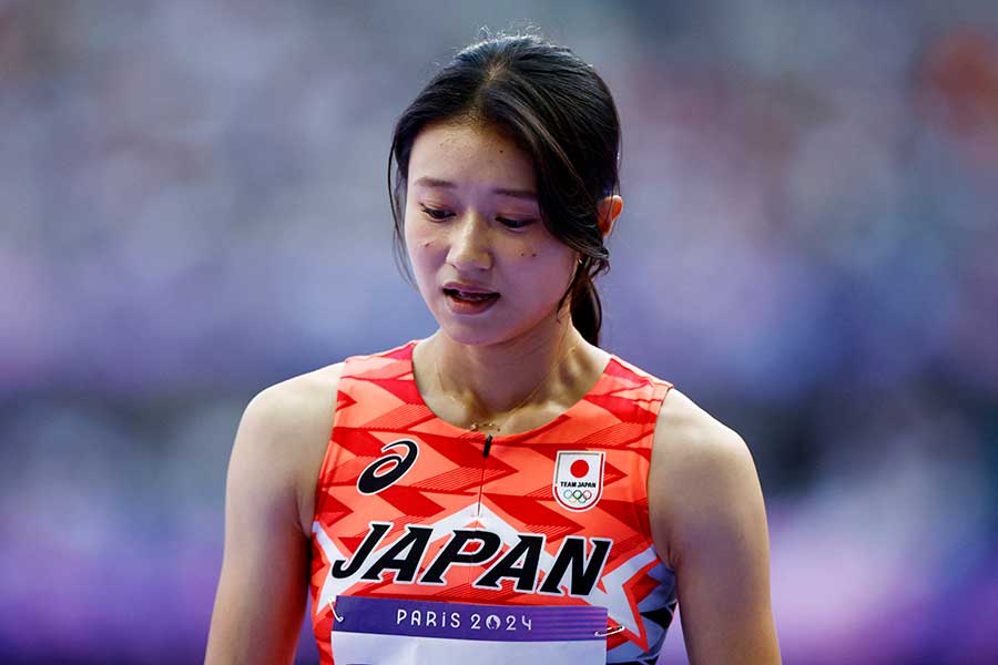 女子100メートル障害に出場した田中佑美【写真：ロイター】