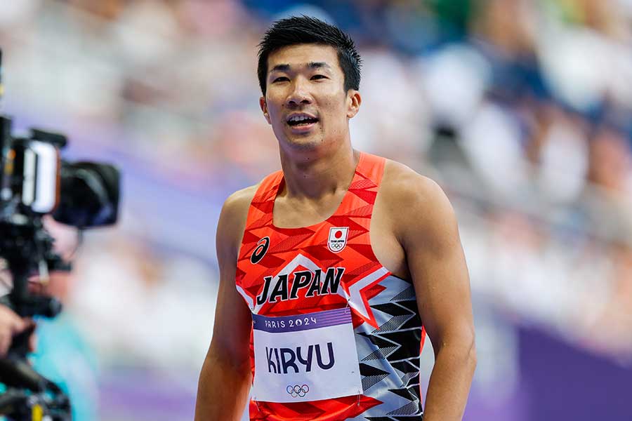 男子4×100メートルリレーに出場した桐生祥秀【写真：Getty Images】