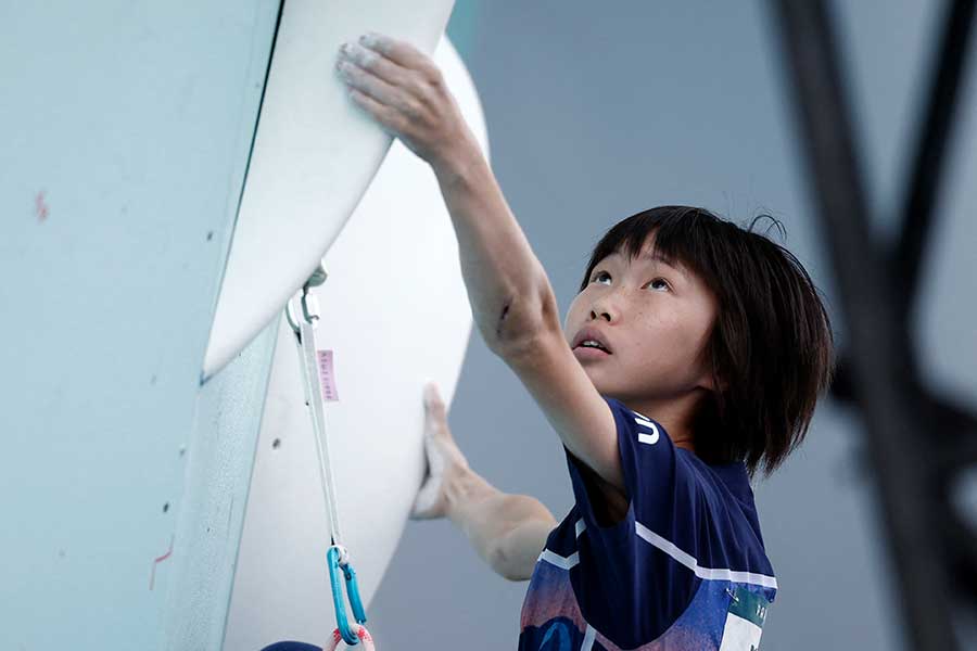 スポーツクライミング複合女子決勝で4位だった森秋彩【写真：ロイター】