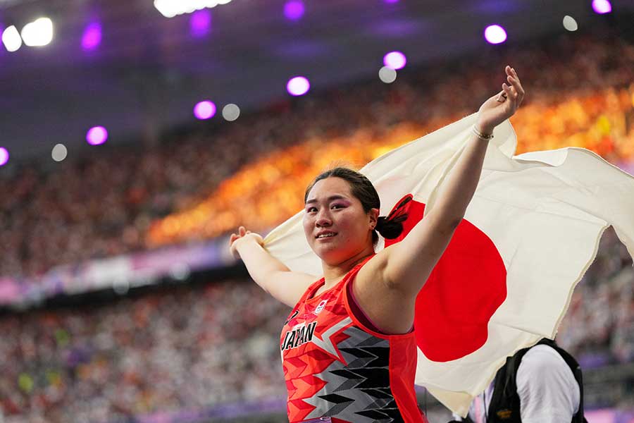 パリ五輪陸上女子やり投げで金メダルを獲得した北口榛花【写真：ロイター】