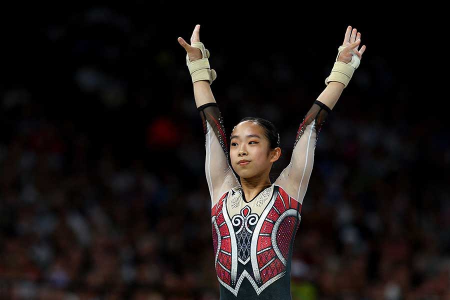 パリ五輪に出場した体操女子の中村遥香【写真：ロイター】