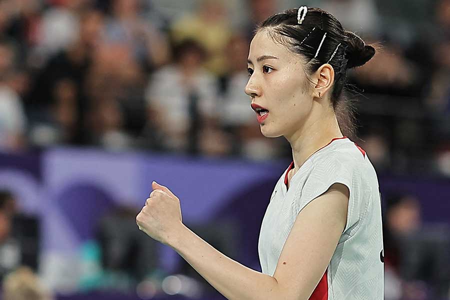 バドミントン女子ダブルスの志田千陽【写真：ロイター】