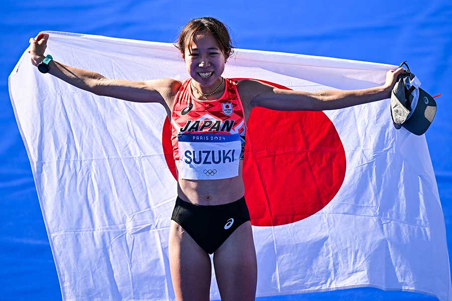 パリ五輪女子マラソンで6位入賞した鈴木優花【写真：Getty Images】