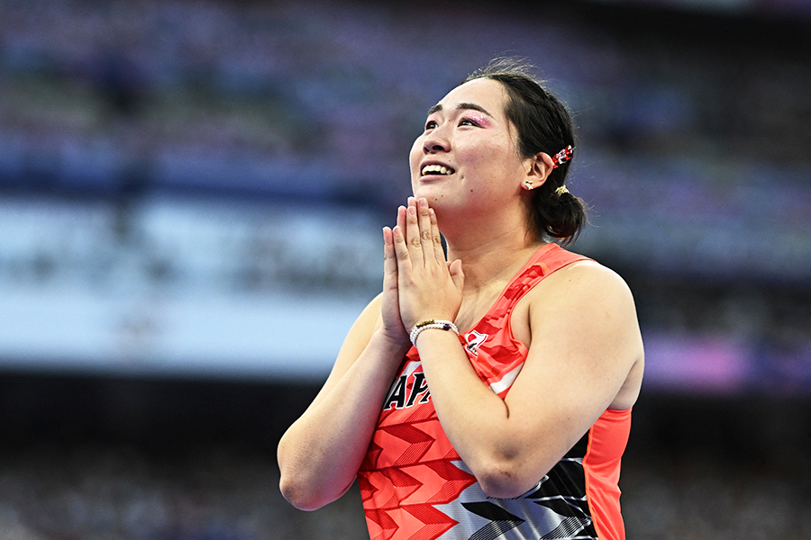 パリ五輪の陸上女子やり投げで金メダルを獲得した北口榛花【写真：ロイター】