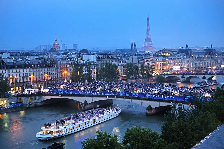 ゲッティイメージズの「Best of Paris 2024」に選ばれた開会式のワンシーン【写真：Getty Images】