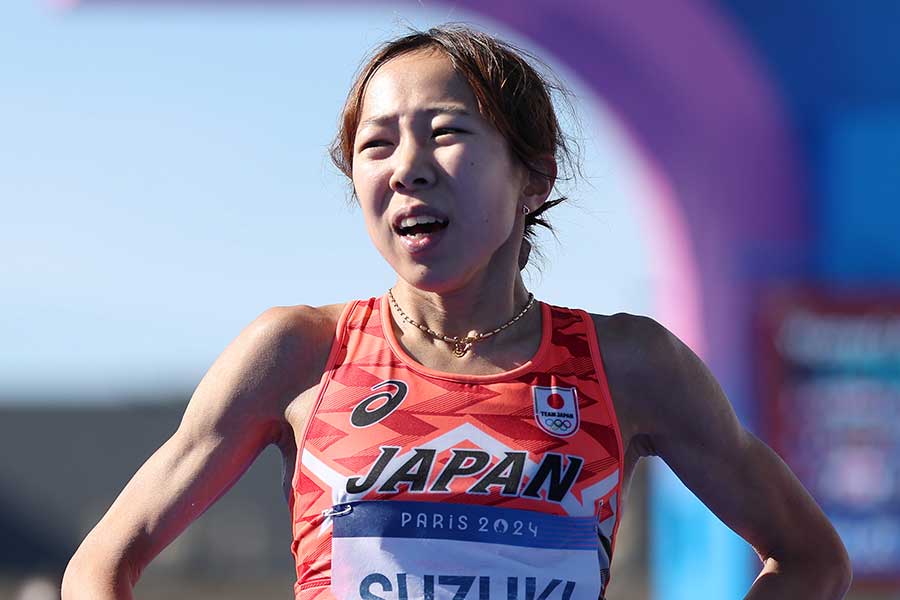 パリ五輪陸上女子マラソンで日本人トップの6位入賞を果たした鈴木優花【写真：Getty Images】