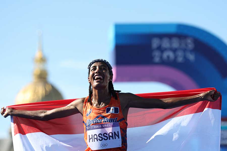 女子マラソンで金メダルを獲得したシファン・ハッサン【写真：ロイター】