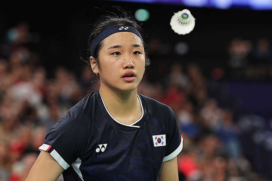 パリ五輪バドミントン女子シングルスで金メダルを獲得したアン・セヨン【写真：ロイター】