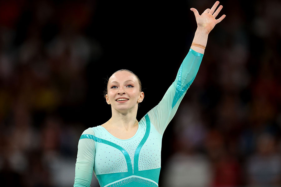 パリ五輪の体操女子・種目別床で銅メダルを獲得したアナ・バルボス【写真：Getty Images】