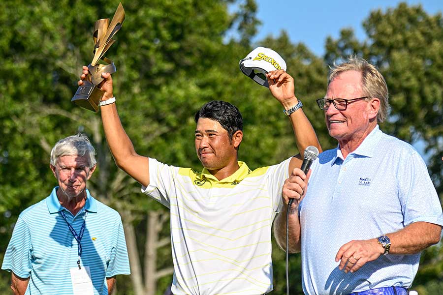 フェデックス・セントジュード選手権で優勝した松山英樹【写真：ロイター】