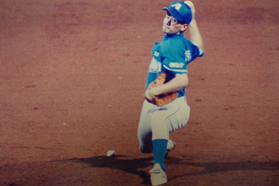 大学卒業後は台湾プロ野球でも投げた【写真：羽鳥慶太】