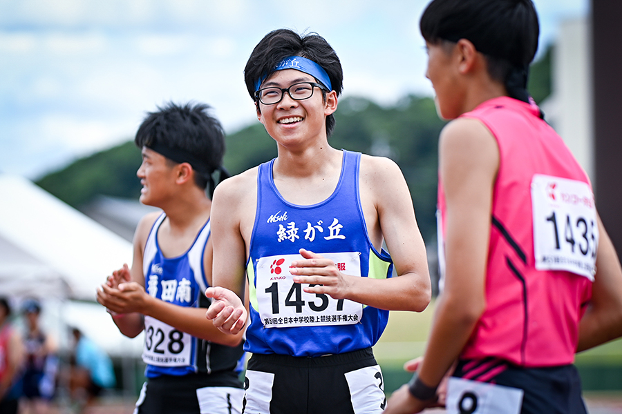 男子110メートル障害で準優勝した赤井遙斗【写真：中戸川知世】