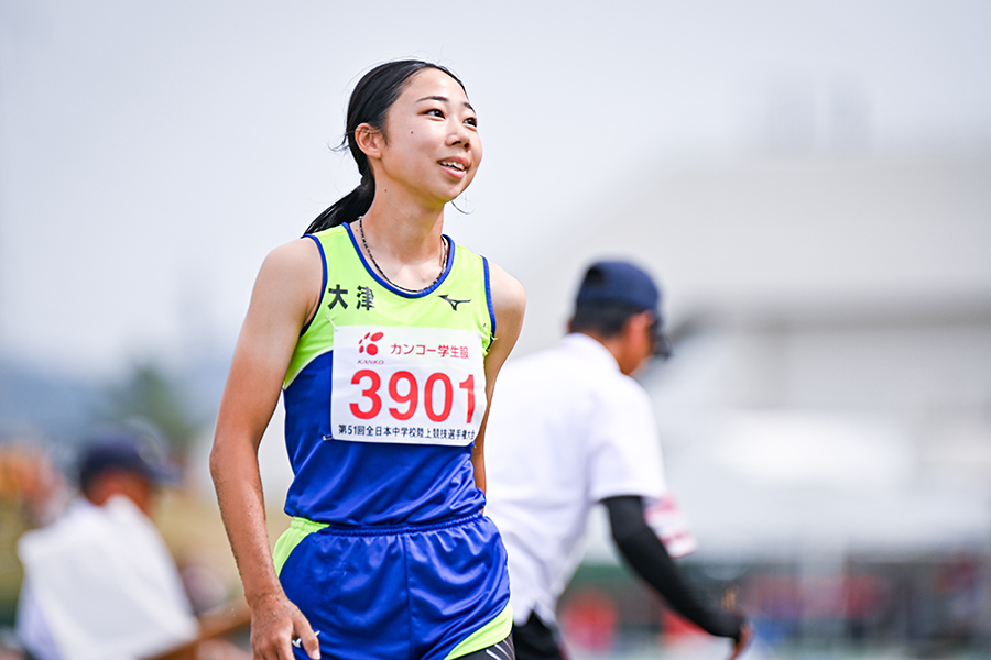 女子走り幅跳びに出場した岡林結衣【写真：中戸川知世】