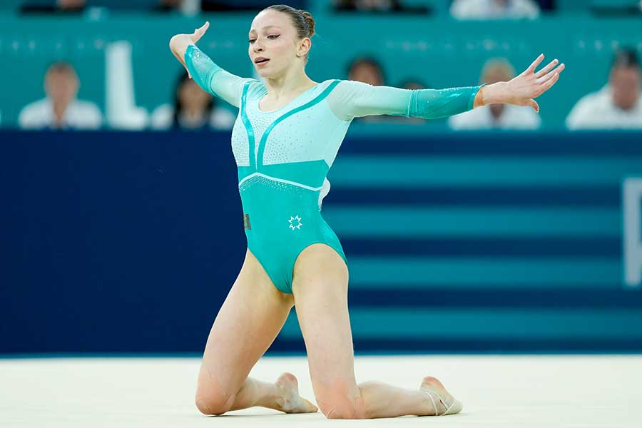 パリ五輪の体操女子・種目別床で銅メダルを獲得したアナ・バルボス【写真：Getty Images】