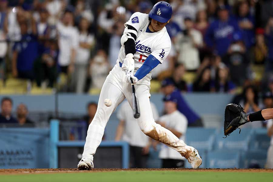 本拠地レイズ戦でサヨナラ40号満塁弾を放ったドジャースの大谷翔平【写真：Getty Images】