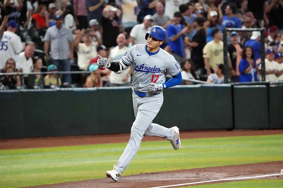 2戦連発となる44号ソロを放ったドジャースの大谷翔平【写真：ロイター】