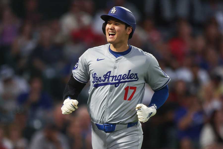 エンゼルス戦に「1番・DH」で出場したドジャースの大谷翔平【写真：Getty Images】