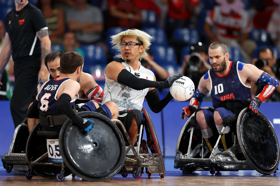 車いすラグビー日本代表の池崎大輔。悲願の金メダルを獲得した【写真：Getty Images】