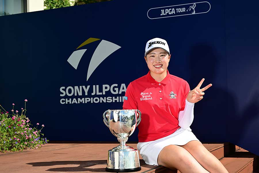 ソニー日本女子プロゴルフ選手権で優勝した竹田麗央【写真：Getty Images】