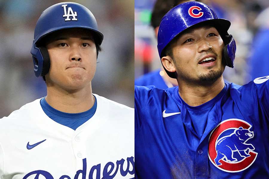 ドジャースの大谷翔平（左）とカブスの鈴木誠也【写真：ロイター】