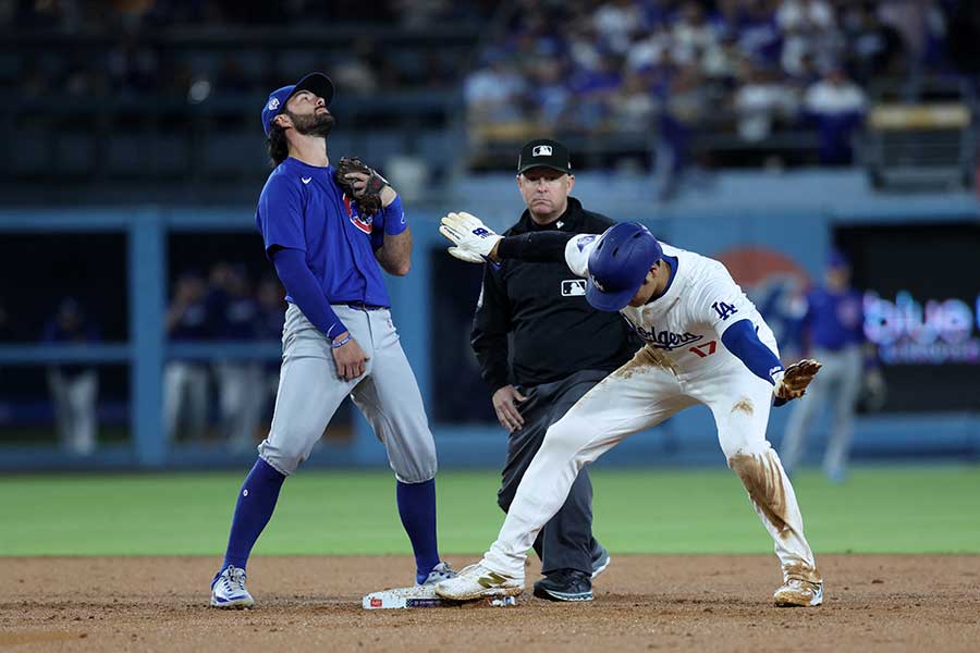 48盗塁目を決めたドジャースの大谷翔平【写真：ロイター】