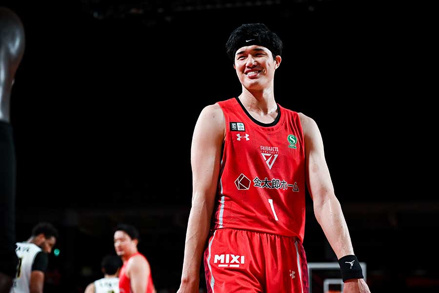 プレシーズンゲーム初戦、千葉ジェッツとしてBリーグ初出場した渡邊雄太【写真：中戸川知世】