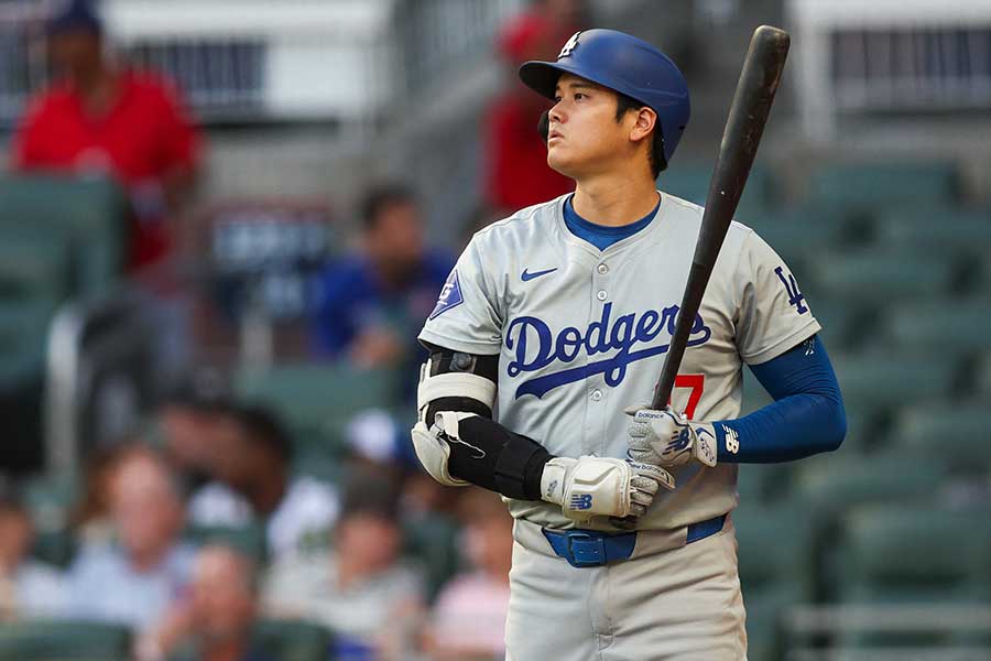 敵地ブレーブス戦に出場したドジャースの大谷翔平投手【写真：ロイター】