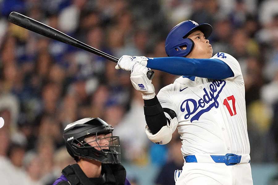 52号を放つドジャースの大谷翔平【写真：ロイター】