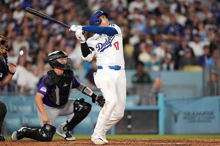 52号を放つドジャースの大谷翔平【写真：ロイター】