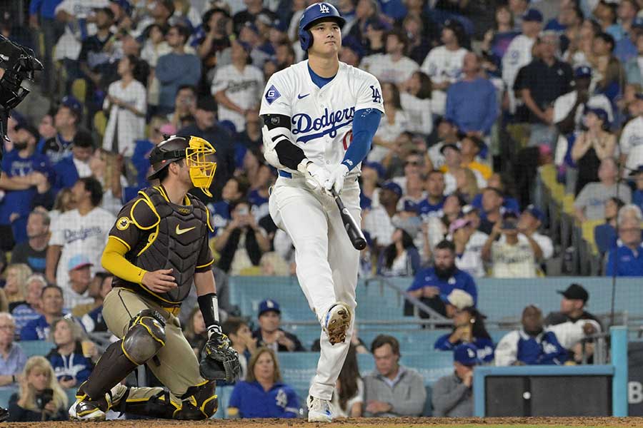 パドレス戦に出場したドジャースの大谷翔平【写真：ロイター】