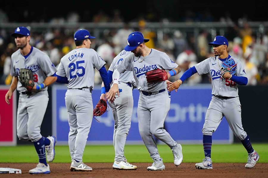 リーグ優勝決定シリーズを戦うドジャース【写真：ロイター】