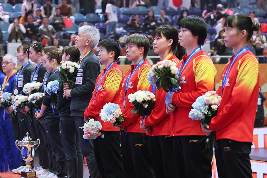 卓球のアジア選手権、女子団体で日本に敗れて準優勝だった中国【写真：Getty Images】