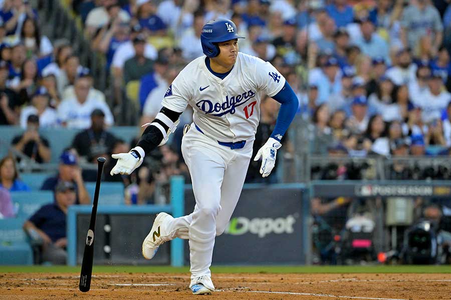 2回に右前適時打を放ったドジャースの大谷翔平【写真：ロイター】